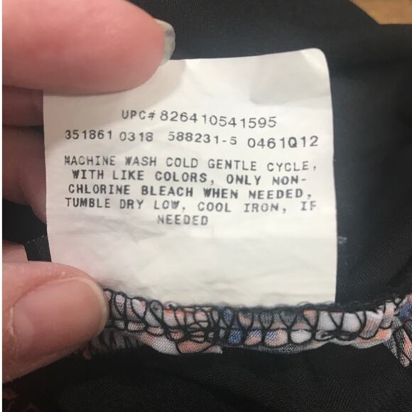 Alyx Paisley Pleated Stretch High Rise Wide Leg Pants L - Picture 5 of 5